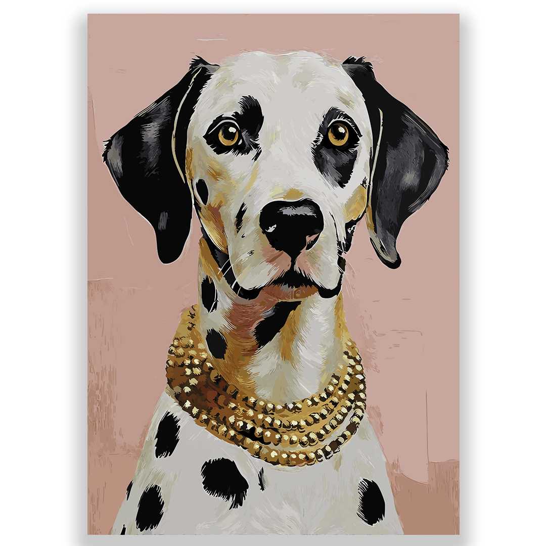 Dalmatian with pearls
