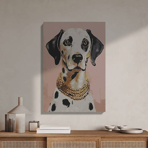 Dalmatian with pearls